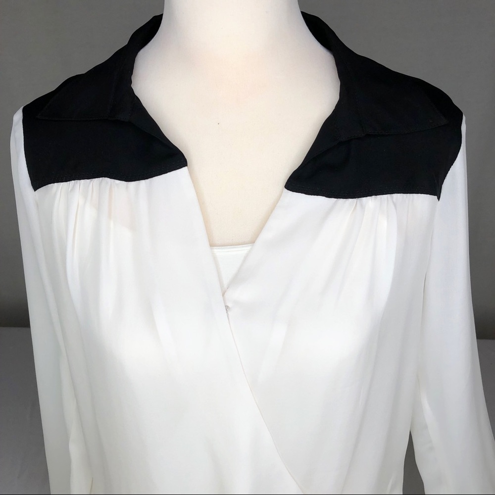 ✨HP✨Michael Stars Black/Ivory Long Sleeve Top S - Picture 4 of 7